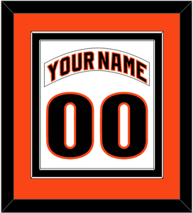 San Francisco Nameplate & Number Combined - Home White (1983-1993) - Double Mat 2