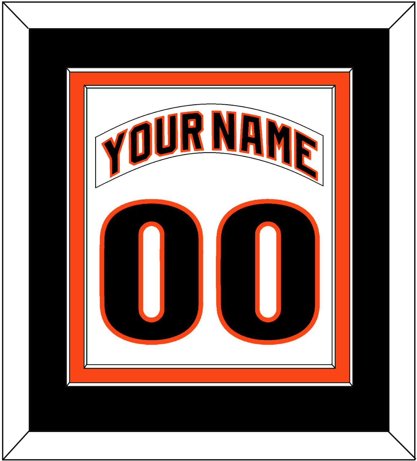 San Francisco Nameplate & Number Combined - Home White (1983-1993) - Signature Tier 3