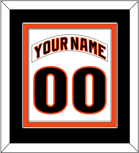 San Francisco Nameplate & Number Combined - Home White (1983-1993) - Double Mat 3