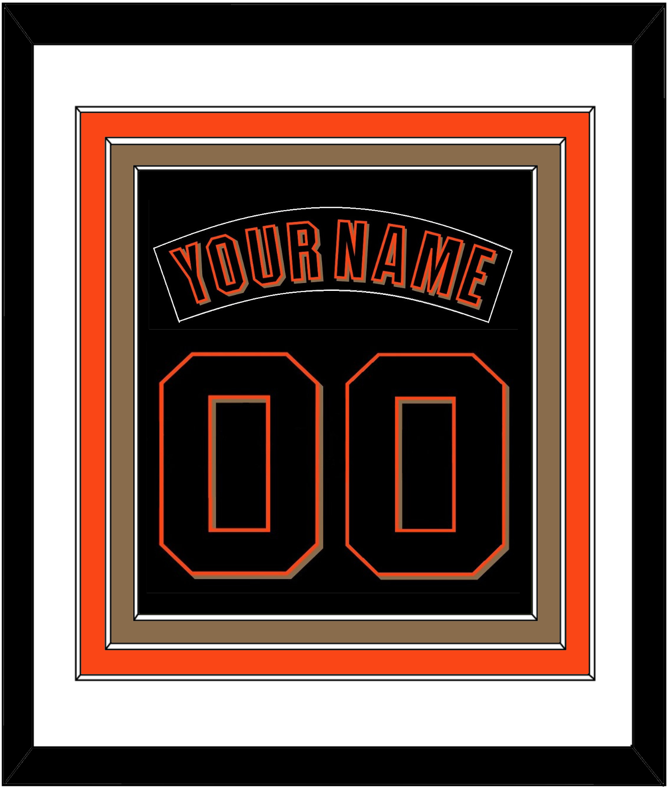 San Francisco Nameplate & Number Combined - Alternate Black (2001-2002) - Premier Tier 1