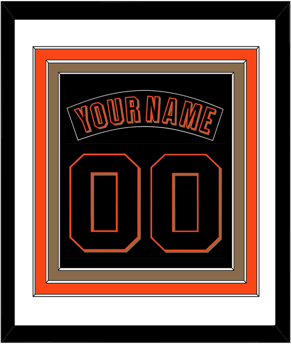 San Francisco Nameplate & Number Combined - Alternate Black (2001-2002) - Triple Mat 1