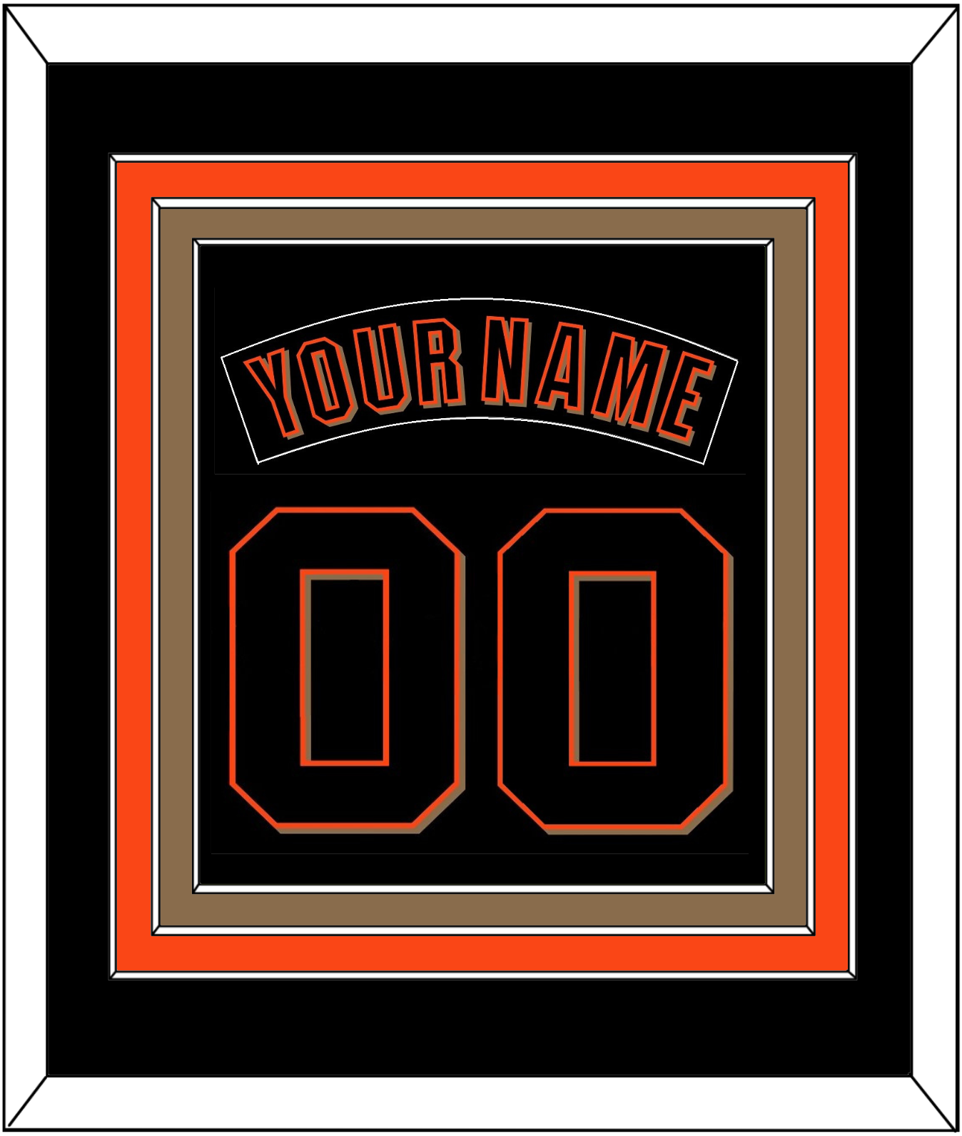 San Francisco Nameplate & Number Combined - Alternate Black (2001-2002) - Premier Tier 2