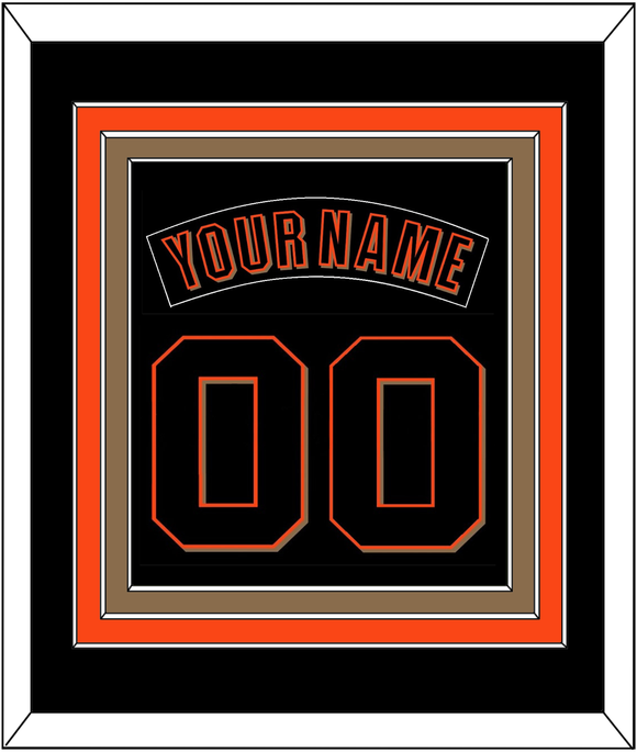 San Francisco Nameplate & Number Combined - Alternate Black (2001-2002) - Triple Mat 2