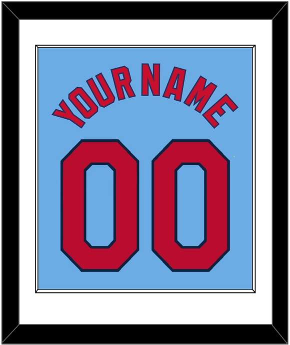 St. Louis Name & Number - Alternate Road Powder Blue - Single Mat 1