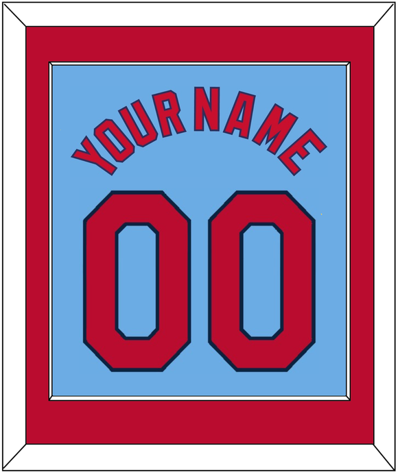 St. Louis Name & Number - Alternate Road Powder Blue - Single Mat 2