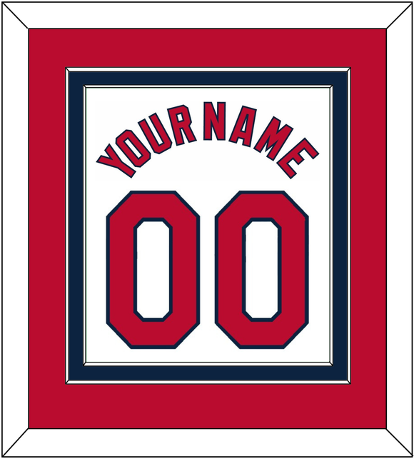 St. Louis Name & Number - Home White - Double Mat 2