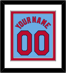 St. Louis Name & Number - Alternate Road Powder Blue - Double Mat 1