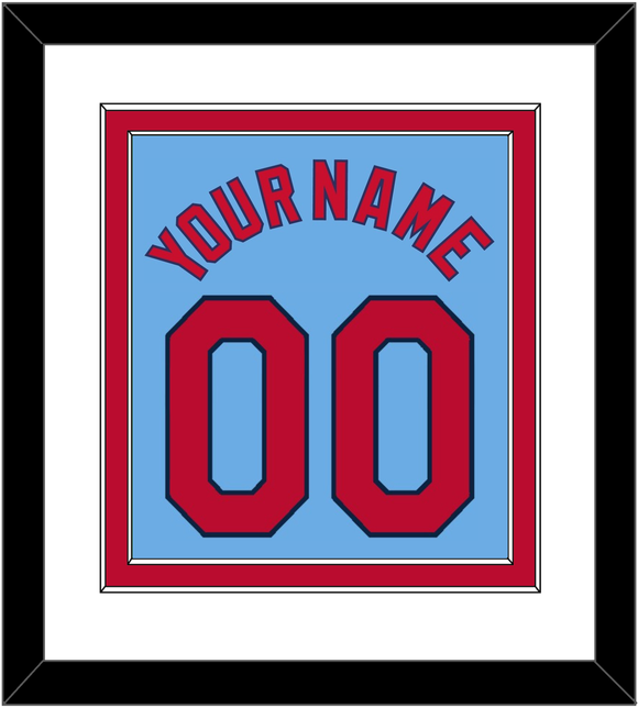 St. Louis Name & Number - Alternate Road Powder Blue - Double Mat 1