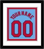 St. Louis Name & Number - Alternate Road Powder Blue - Double Mat 1