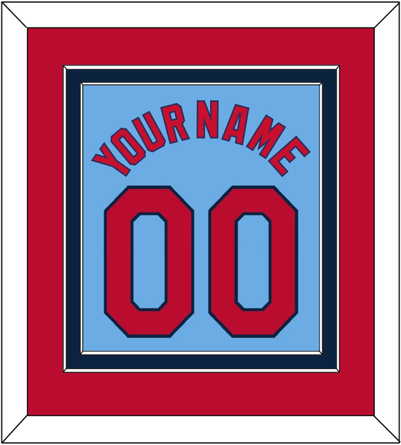 St. Louis Name & Number - Alternate Road Powder Blue - Double Mat 2