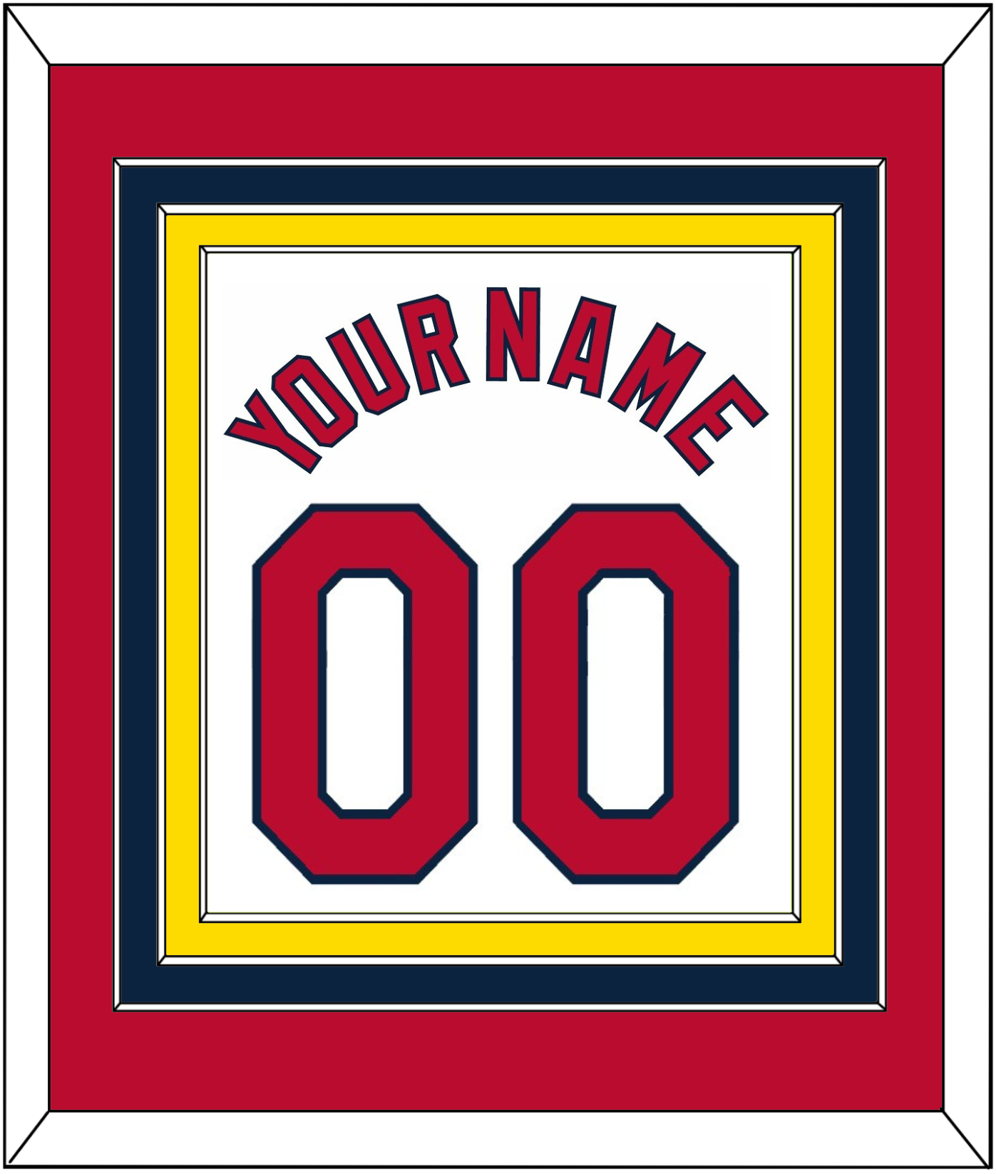 St. Louis Name & Number - Home White - Premier Tier 2