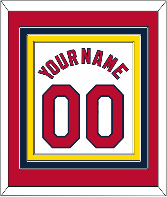 St. Louis Name & Number - Home White - Premier Tier 2
