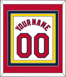 St. Louis Name & Number - Home White (2006-2012) - Triple Mat 2
