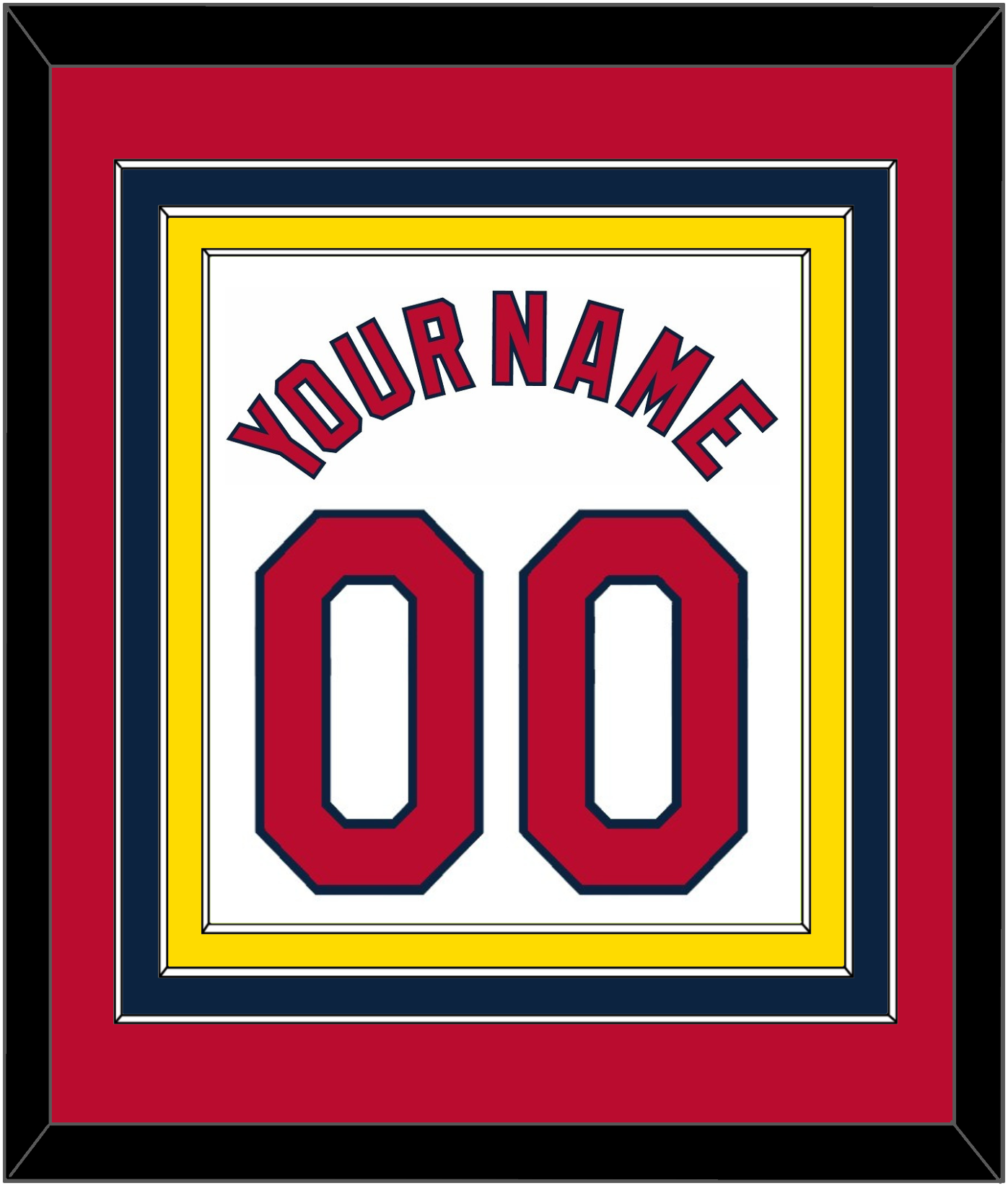 St. Louis Name & Number - Home White - Premier Tier 2