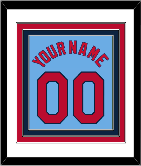 St. Louis Name & Number - Alternate Road Powder Blue - Triple Mat 1