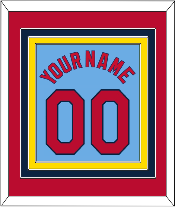 St. Louis Name & Number - Alternate Road Powder Blue - Triple Mat 2