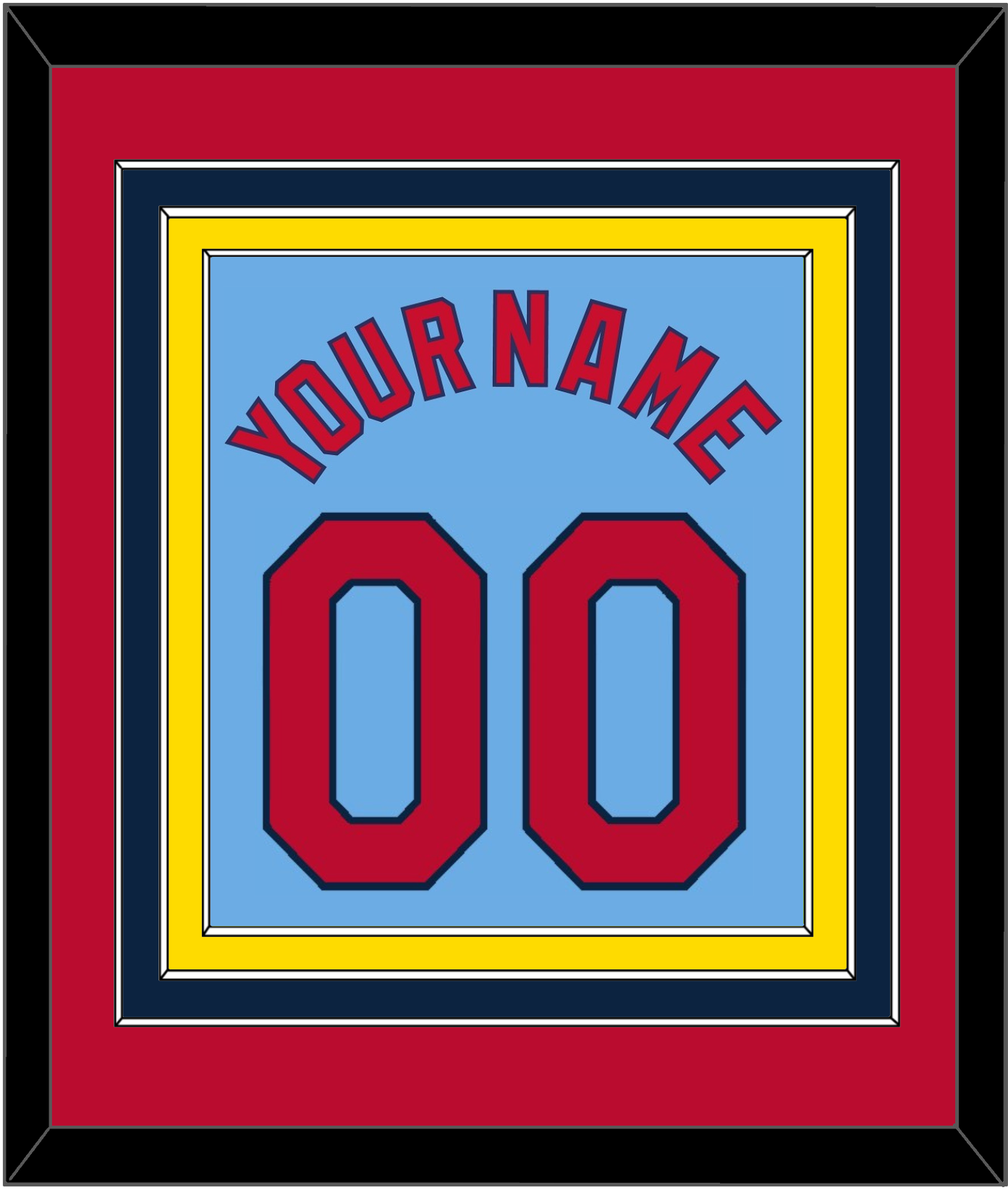 St. Louis Name & Number - Alternate Road Powder Blue - Premier Tier 2