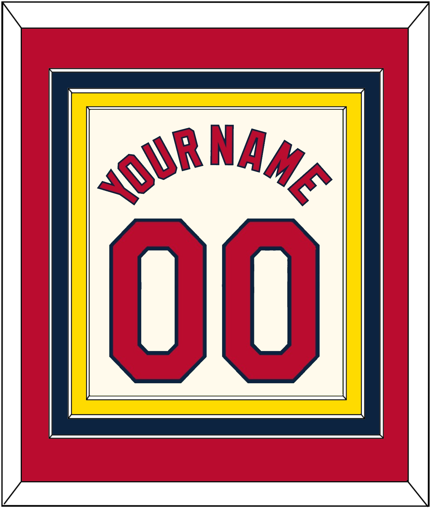 St. Louis Name & Number - Alternate Cream - Premier Tier 2