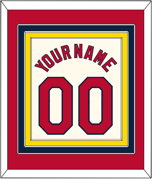 St. Louis Name & Number - Alternate Cream - Premier Tier 2