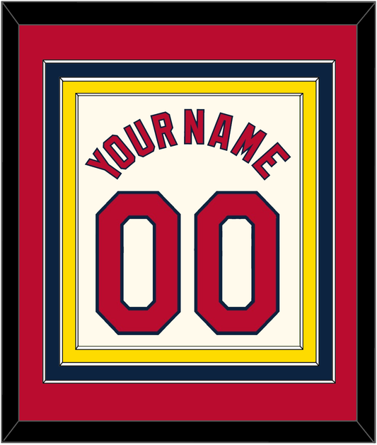 St. Louis Name & Number - Alternate Cream - Premier Tier 2