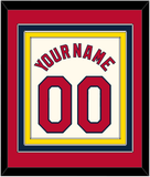 St. Louis Name & Number - Alternate Cream - Triple Mat 2