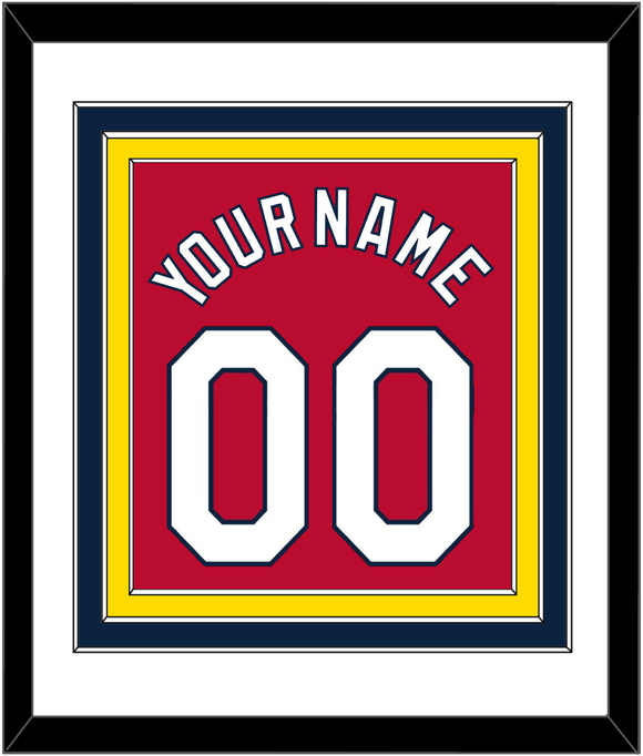 St. Louis Name & Number - Spring Training Red - Triple Mat 1