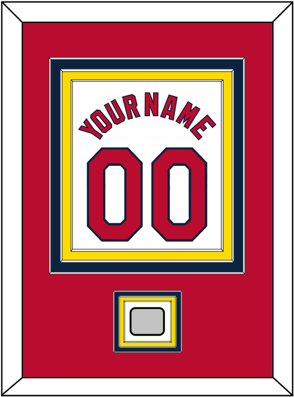 St. Louis Name, Number & World Series Jersey Champions Patch - Home White (2006-2012) - Triple Mat 2