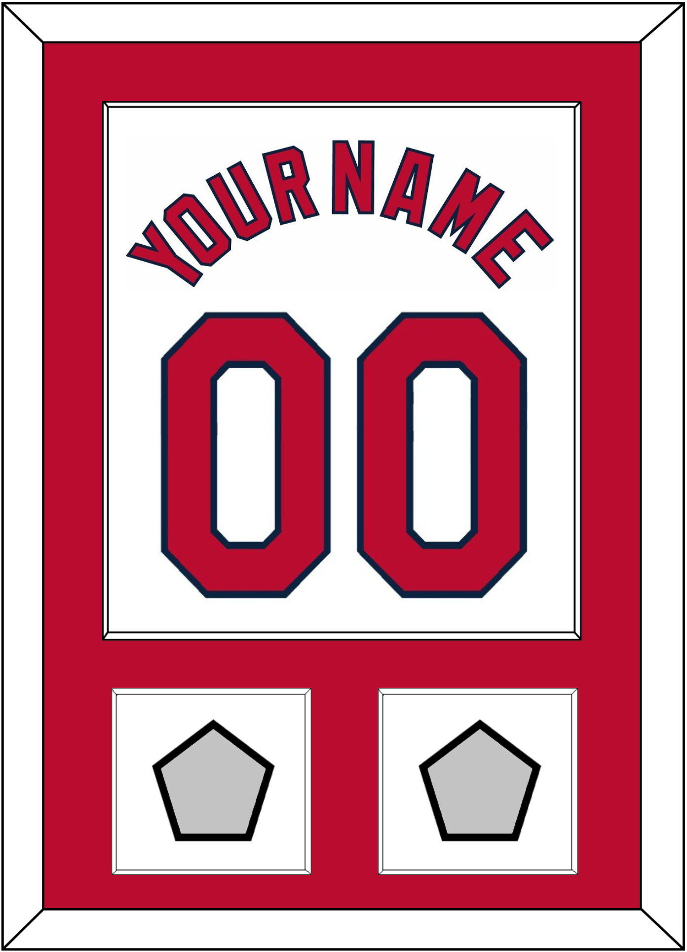 St. Louis Name, Number & 2 World Series Champions Patches - Home White (2006-2012) - Essential Tier 1
