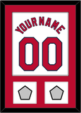 St. Louis Name, Number & 2 World Series Jersey Patches - Home White (2006-2012) - Single Mat 1