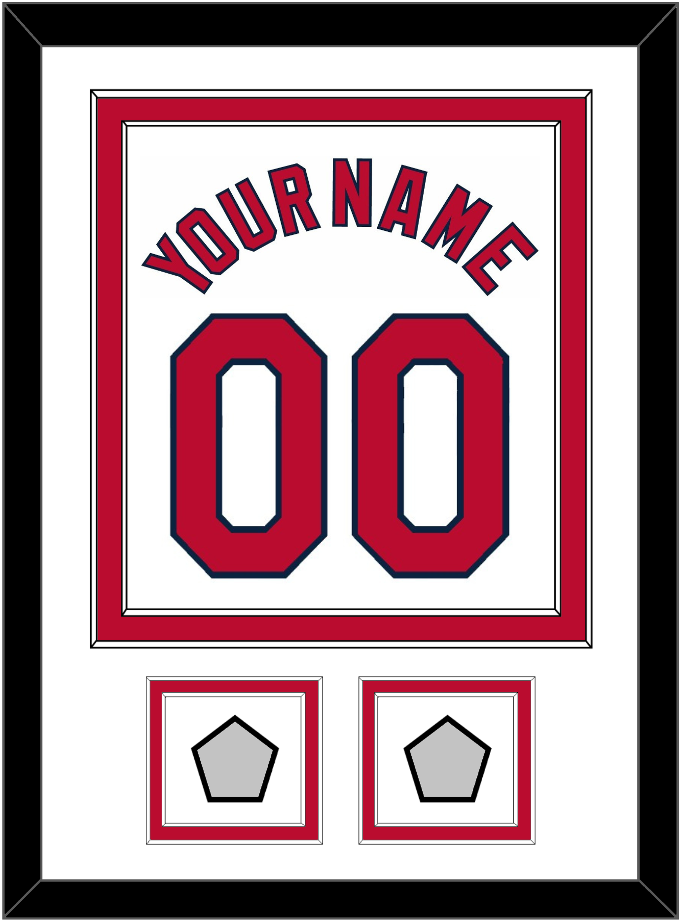 St. Louis Name, Number & 2 World Series Jersey Patches - Home White (2006-2012) - Signature Tier 1