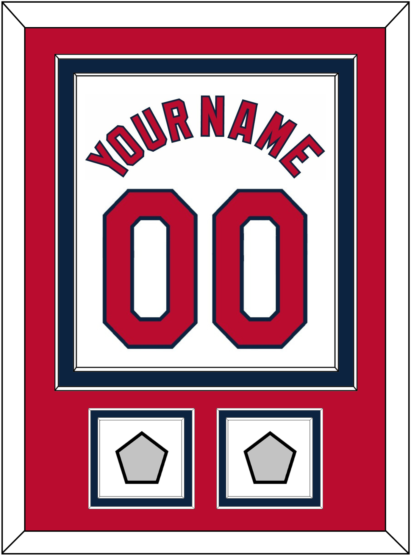 St. Louis Name, Number & 2 World Series Champions Patches - Home White (2006-2012) - Signature Tier 2