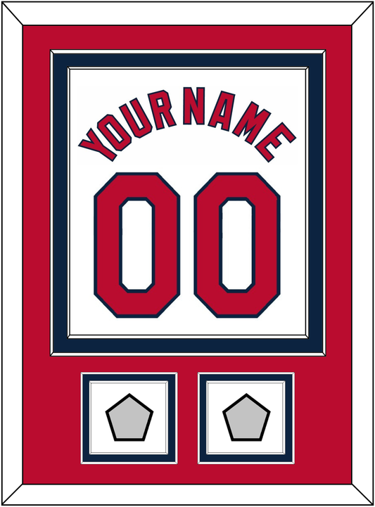 St. Louis Name, Number & 2 World Series Champions Patches - Home White (2006-2012) - Signature Tier 2
