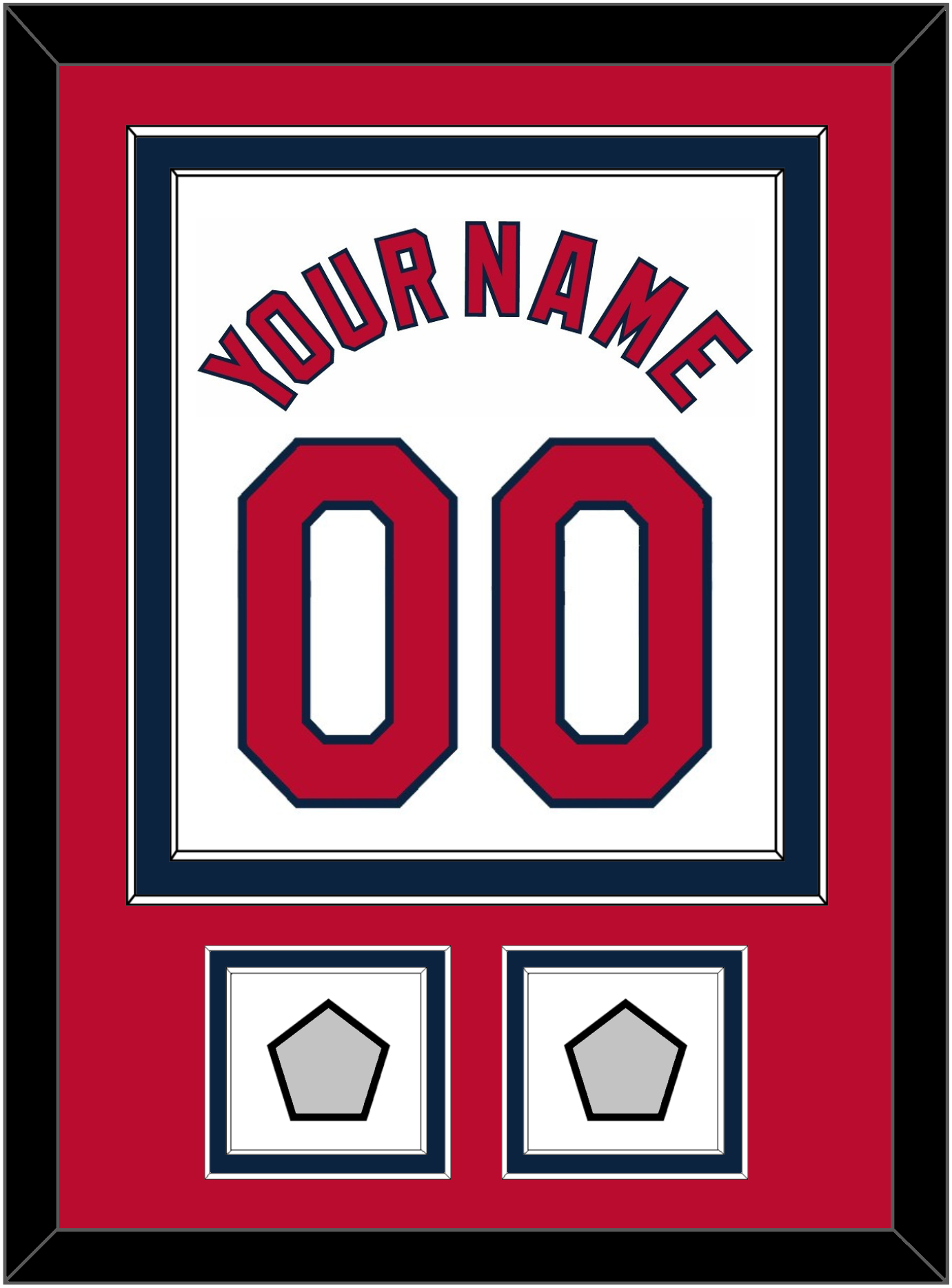 St. Louis Name, Number & 2 World Series Jersey Patches - Home White (2006-2012) - Signature Tier 2