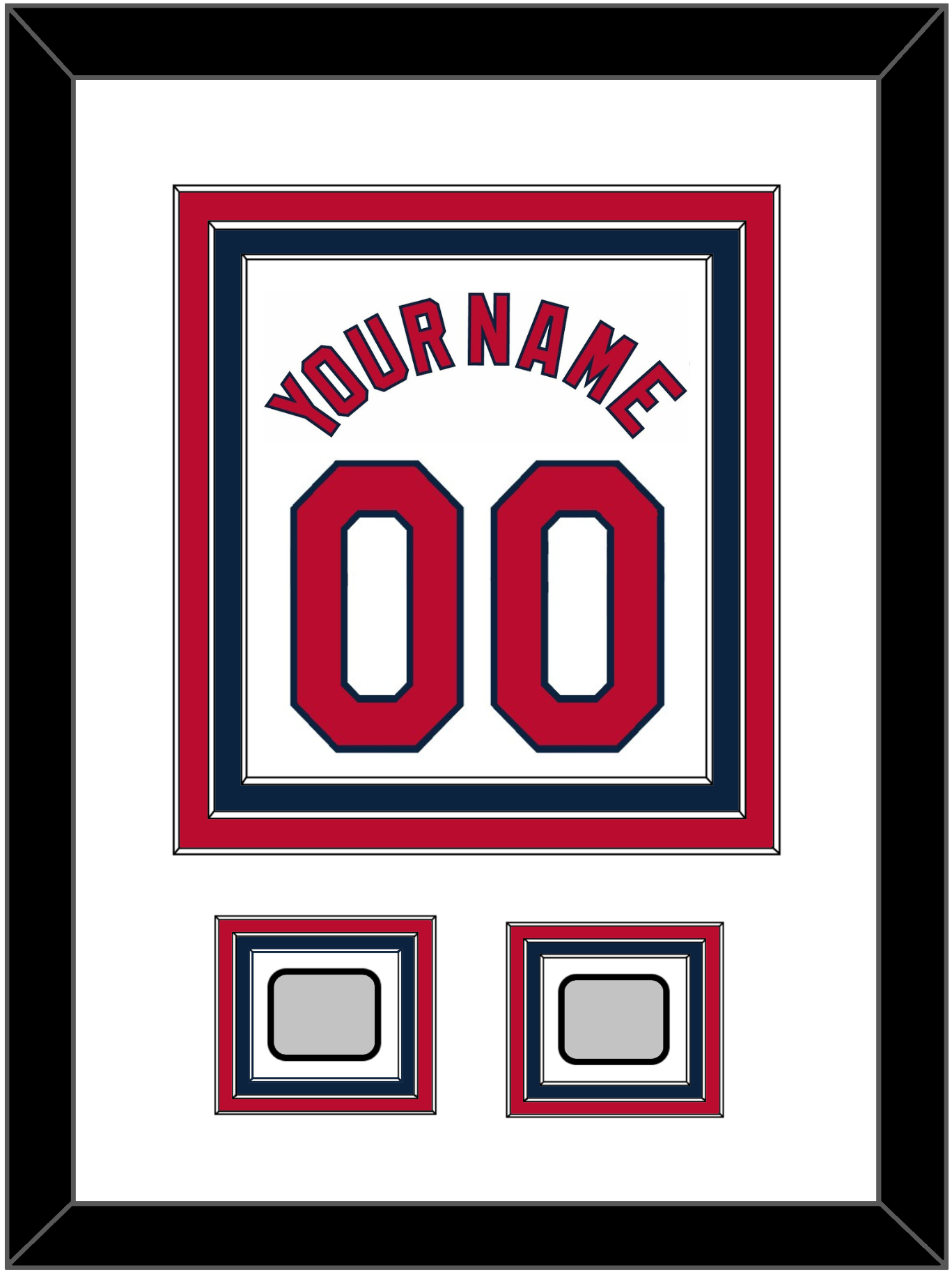 St. Louis Name, Number & 2 World Series Champions Patches - Home White (2006-2012) - Premier Tier 1