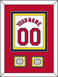 St. Louis Name, Number & 2 World Series Champions Patches - Home White (2006-2012) - Triple Mat 2