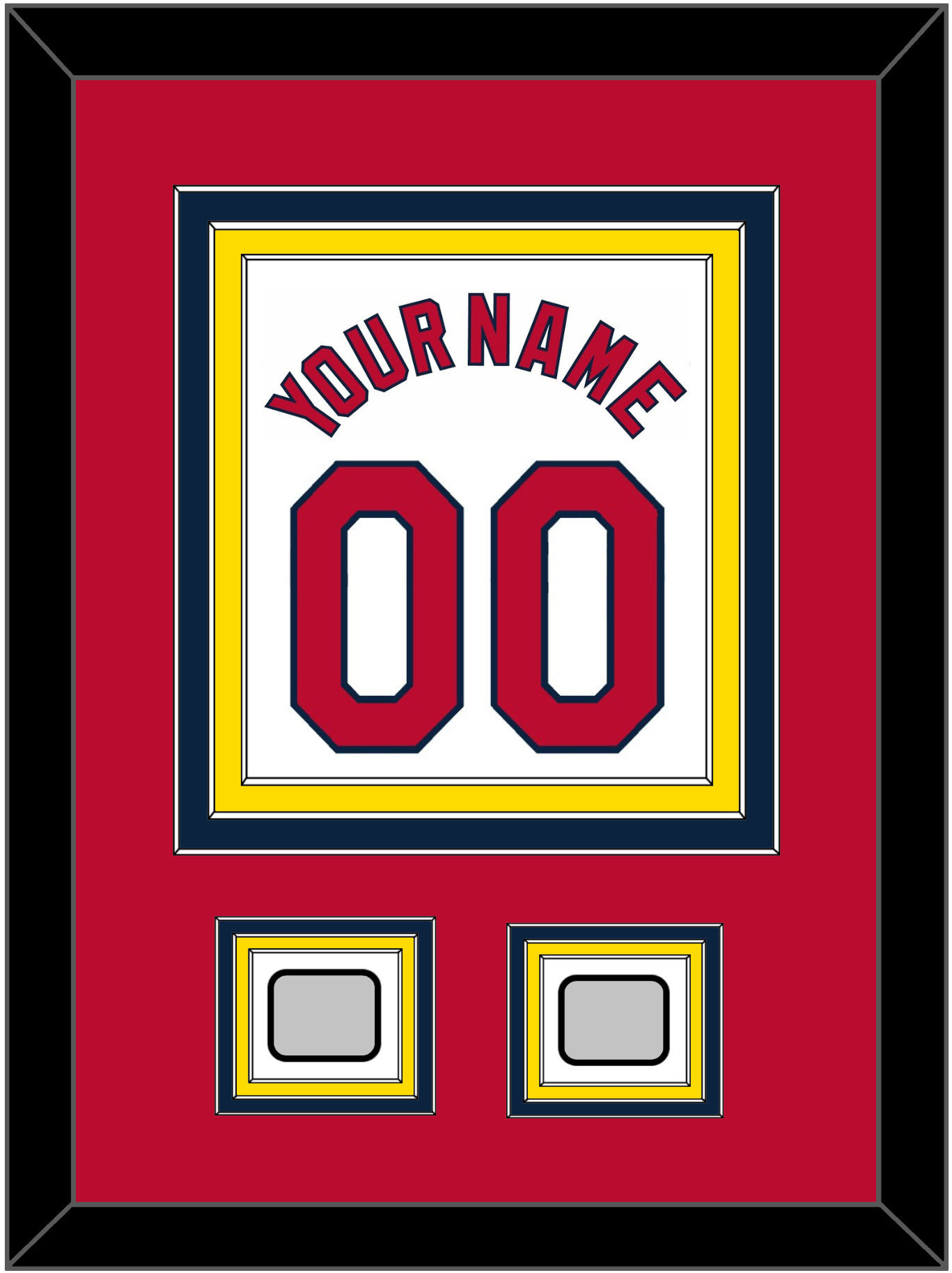 St. Louis Name, Number & 2 World Series Jersey Patches - Home White (2006-2012) - Premier Tier 2