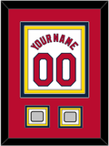 St. Louis Name, Number & 2 World Series Champions Patches - Home White (2006-2012) - Triple Mat 2