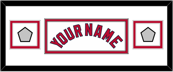 St. Louis Name & 2 World Series Jersey Patches - Home White (2006-2012) - Double Mat 2