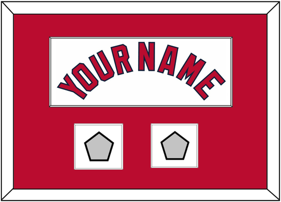 St. Louis Name & 2 World Series Champions Patches - Home White (2006-2012) - Single Mat 1