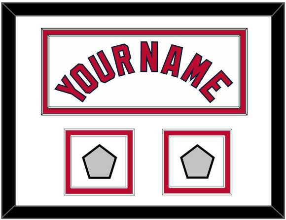 St. Louis Name & 2 World Series Jersey Patches - Home White (2006-2012) - Double Mat 1