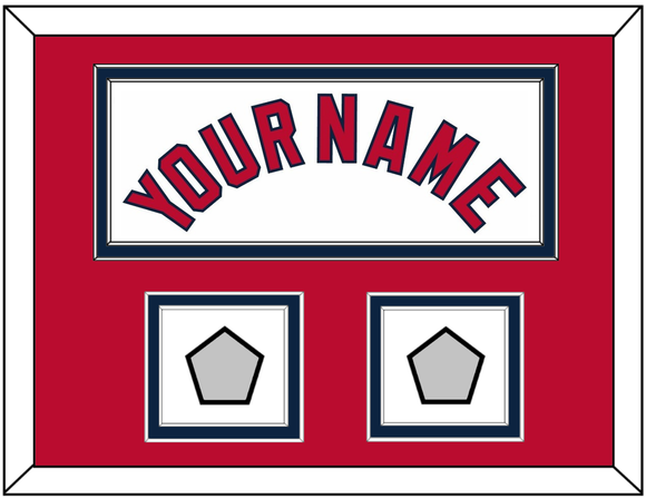 St. Louis Name & 2 World Series Champions Patches - Home White (2006-2012) - Double Mat 3