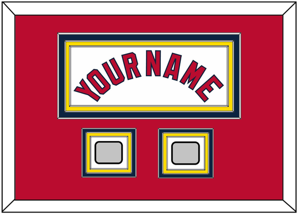 St. Louis Name & 2 World Series Jersey Patches - Home White (2006-2012) - Triple Mat 3