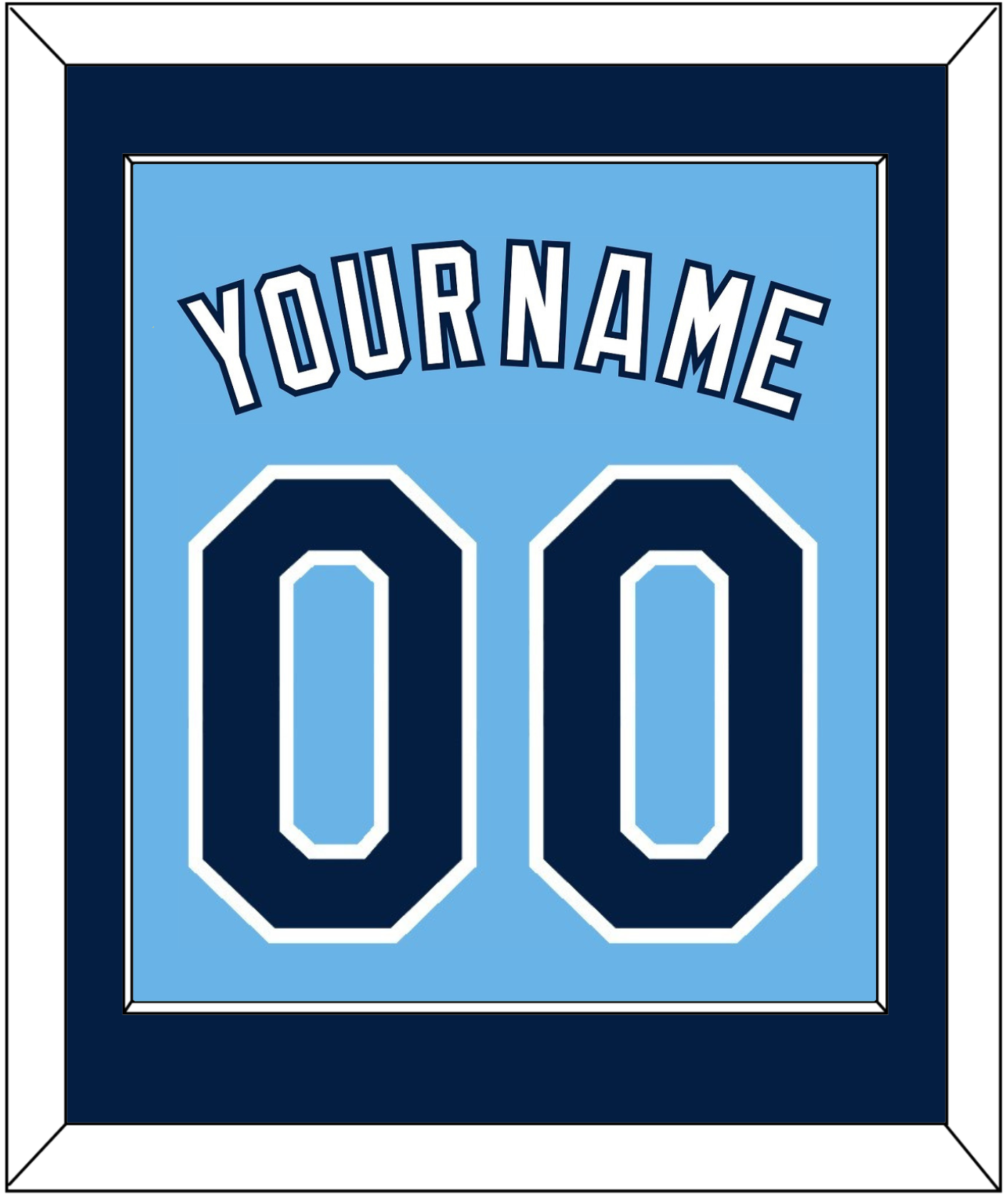 Tampa Bay Name & Number - Alternate Columbia Blue - Essential Tier 2