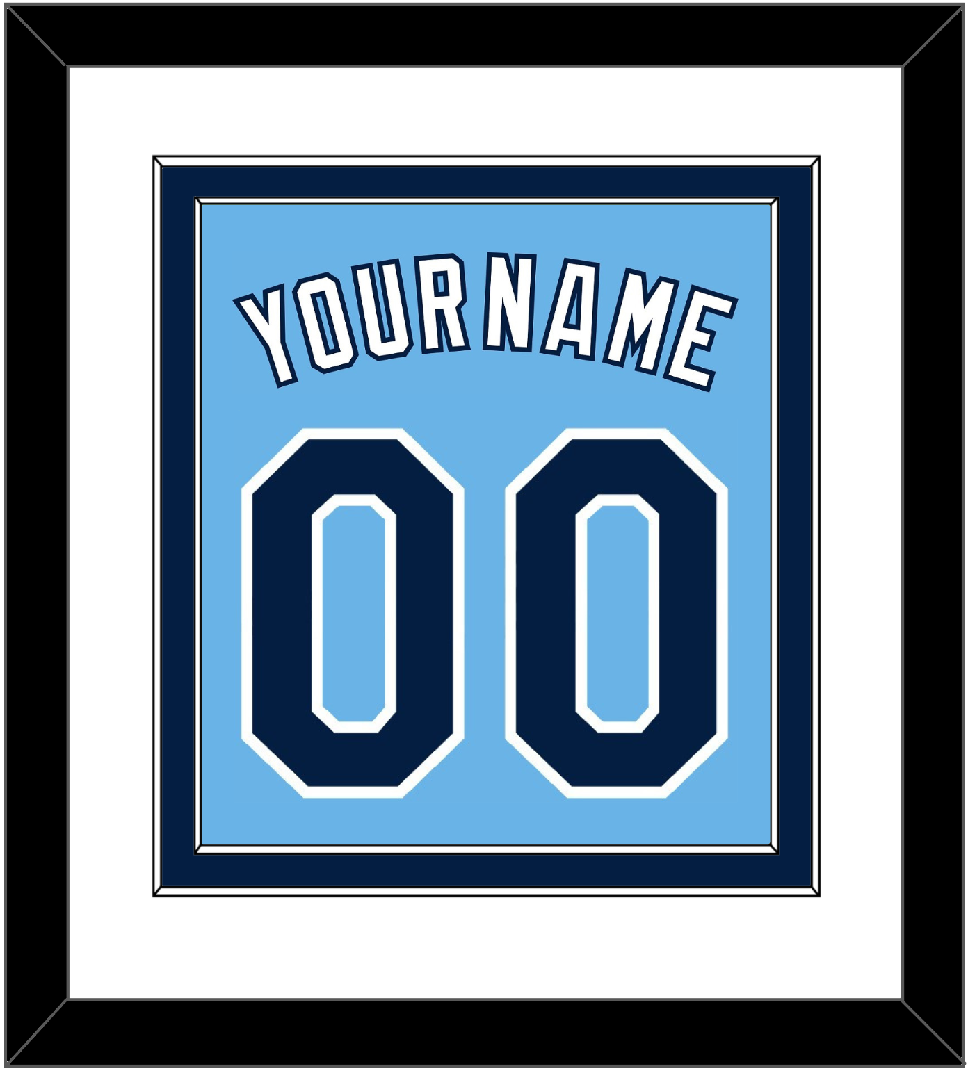 Tampa Bay Name & Number - Alternate Columbia Blue - Signature Tier 1