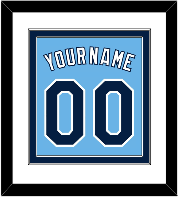 Tampa Bay Name & Number - Alternate Columbia Blue - Double Mat 1