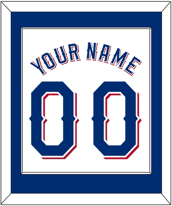 Texas Name & Number - Home White (2020-2023) - Single Mat 1