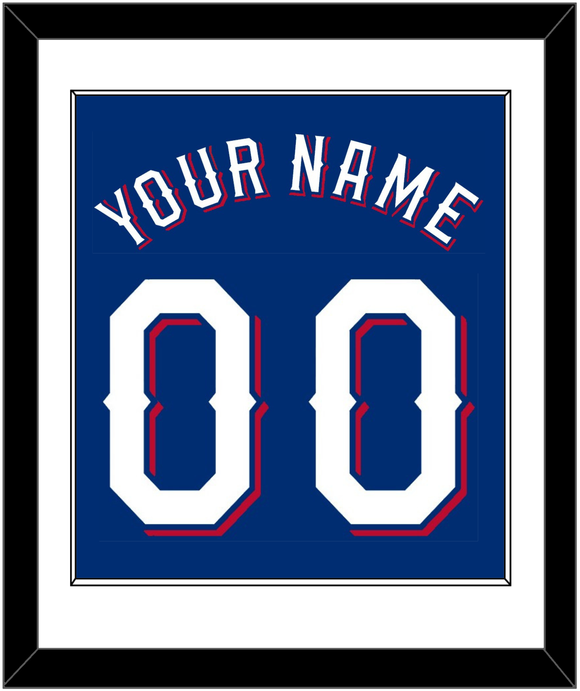 Texas Name & Number - Alternate Blue (2020-2023) - Single Mat 1