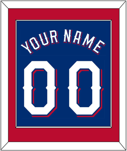 Texas Name & Number - Alternate Blue (2020-2023) - Single Mat 2