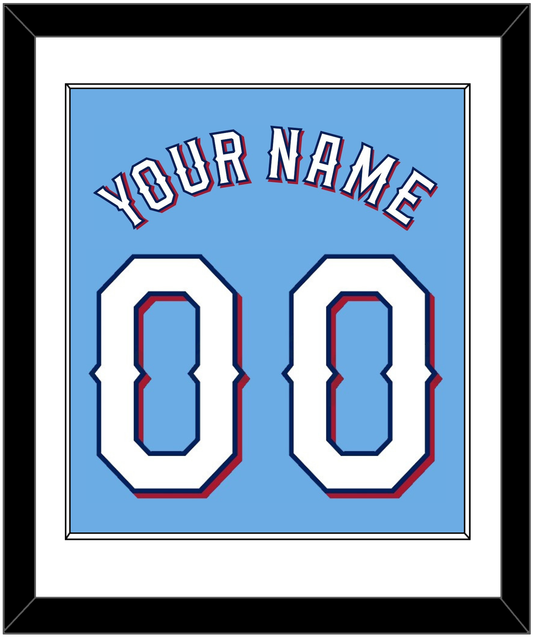 Texas Name & Number - Alternate Powder Blue (2020-2023) - Essential Tier 1