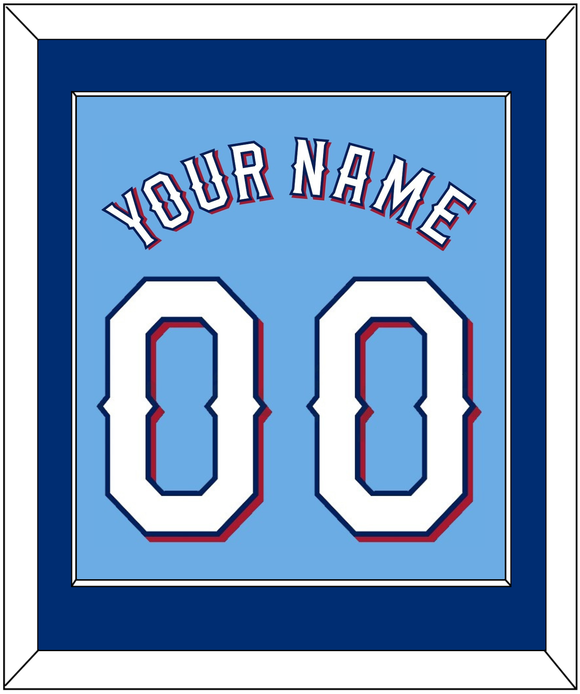 Texas Name & Number - Alternate Powder Blue (2020-2023) - Single Mat 2